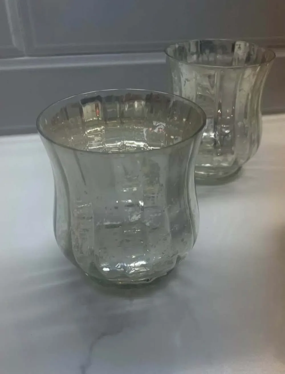 $12 OBO Vintage Mercury Venus Jars Glass Votive candle holders set of 4